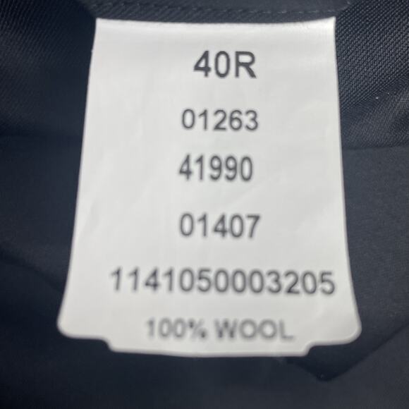 New Jos A Bank Signature Mens 40x36 No Hem Black Wool Dress Pants Pleated Front - Picture 6 of 8